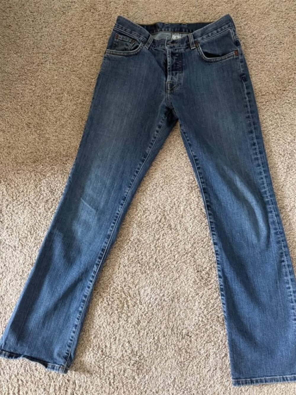 Lucky Brand Dungarees Easy Rider Bootcut Jeans Medium Wash Size 2/26 American Ma